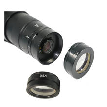 Lente de objetivo de cámara para lente de C-MOUNT 10A, lente de vidrio auxiliar Barlow, microscopio de vídeo industrial, y 0,5X 2,0x, envío gratis, 2 uds. 2024 - compra barato