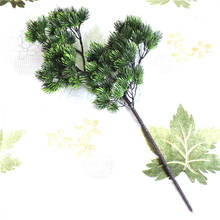 42cm 3pcs Plastic Artificial Plants Pine Fake Tree Branch Wedding Party Home Decoration Green 2024 - buy cheap