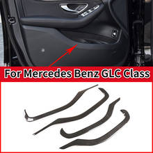 Acessórios para acabamento interior de porta, acessórios automotivos de fibra de carbono para mercedes benz glc class x253 15-2017 2024 - compre barato