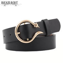Best YBT Women Belt Imitation Leather Alloy Individuality Pin Buckle Belt New Type Decorative Wide Fashion Trousers Women's Belt 2024 - buy cheap