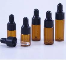 10pcs 1ml 2ml 3ml 5ml Amber Mini Glass Dropper Bottle Essential Oil Display Vials Small Serum Perfume Brown Sample Test Bottle 2024 - buy cheap