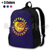 Softball Basketball Outdoor Hiking Backpack Riding Climbing Sports Bag Softball Player Softball Basketball Sports Team Heart 2024 - buy cheap