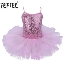 iEFiEL Kids Girls Ballet Tutu Dancewear Swimsuit for Dancing Girls Gymnastics Leotard Ballet Performance Dance Class Dresses 2024 - buy cheap
