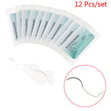 12 Pcs Polyester Braided Medical Needle Suture Monofilament Thread Practice Kit 2024 - buy cheap