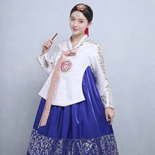 The New Korean Traditional Ladies Palace Wedding Bronzing Hanbok Korean Folk Costume Dance Stage Performing Ancient Costumes 2024 - buy cheap