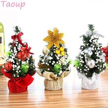 Taoup 20cm Mini Artificial Christmas Tree Merry Christmas Table Decoration for Home Christmas Garland 2020 Noel Luxury Xmas Tree 2024 - buy cheap