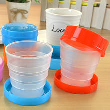 Складная чашка для кемпинга на открытом воздухе, портативная складная телескопическая пластиковая чашка, посуда для путешествий, пикника, лагеря, кружка для воды, оптовая продажа 2024 - купить недорого