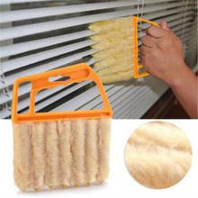 Escova de limpeza para janelas, limpador de pó, pano de limpeza lavável e de microfibra, para ar-condicionado, com lâmina de veneziana 2024 - compre barato