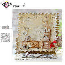 Piggy artesanato corte de metal morrer molde floresta flores cogumelo árvores scrapbook papel ofício faca molde lâmina punch stencils 2024 - compre barato