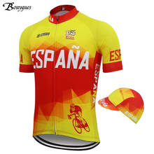 Maillot de ciclismo clásico para hombre, ropa de manga corta para equipo de ciclismo, color Naranja, España, 2020 2024 - compra barato