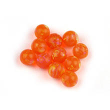 20 шт./лот, лабораторные опаловые бусины OP67, оранжевые круглые бусины с опаловым камнем, цена 2024 - купить недорого