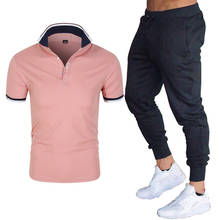 2021 summer new men's Polo Shirt Short Sleeve suit casual and breathable solid color business suit Self-cultivation breathable 2024 - buy cheap