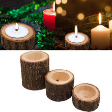Wooden Tealight Holder Candle Stand Light Holder Tree Stump for Wedding Garden 2024 - buy cheap