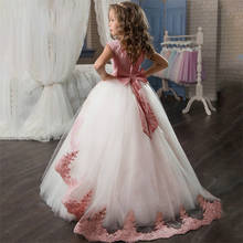 Evening Wedding Dresses Children Girls Prom Party Princess Dress For Girl Bridesmaid Dresses Long Ball Gown Costume 2024 - buy cheap