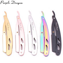 14*2cm 1 Pcs Purple Dragon Professional Barber Edge Steel Folding Shaving Knife Hair Removal Tools Shaving Razor + Blade Z6102 2024 - buy cheap