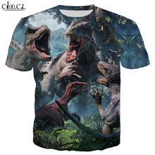 Camisetas con estampado de Parque Jurásico para hombre y mujer, camisa de manga corta con estampado de dinosaurio Fierce en 3D, jerséis informales 2024 - compra barato