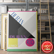 Художественный постер музыкальной группы Duran, фотография на стену альбома Duran Rio 1982, винтажные художественные принты геометрической линии, поклонники собирают идеи подарочных принтов 2024 - купить недорого
