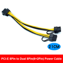 Cable divisor de alimentación PCI-E de 8 pines a 8 pines/PCIE 8pin-2x(6 + 2 pines), para tarjeta gráfica de vídeo, PCI Express 2024 - compra barato