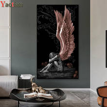 Angels Wings Diamond Embroidery large Abstract Gothic Girl 5D DIY Diamond Painting Full Square/Round drills Mosaic Wall Art 2024 - buy cheap