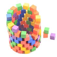 Brinquedo de madeira quadrado colorido, brinquedo de construção com blocos de montar, matemática para ensino, ajuda educacional em forma de bebê, brinquedos de aprendizado de cores com 100 peças 2024 - compre barato