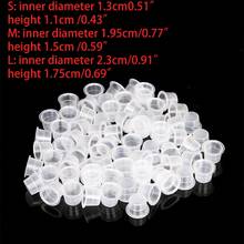 1000Pcs/Pack Disposable Tattoo Ink Cap Cups 13/19.5/23mm Permanent Makeup Pigment Transparent Container for Tattoo Supplies Kits 2024 - buy cheap