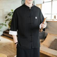 2021 novo estilo chinês dos homens topos tang terno linho sólido tradicional kung fu roupas camisa blusa hanfu 12060 2024 - compre barato