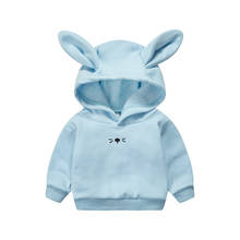 2021 2-7T Kawaii 3D Ear Baby Hoodies 4 Colors Soft Long Sleeve Boys Girls T-Shirt Sweatshirt Spring Autumn Tops Kids Clothing 2024 - buy cheap