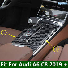 Lapetus Inner Console Gear Shift Control Panel Decoration Frame Cover Trim ABS Fit For Audi A6 C8 2019 2020 Carbon Fiber Look 2024 - buy cheap