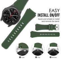Ремешок силиконовый для Samsung Galaxy Watch 46 мм, спортивный браслет для Samsung Gear S3 Frontier/Classic Huawei Watch Gt, 22 мм 2024 - купить недорого