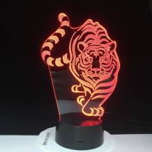 Walking Tiger LED Night Light 3D Lamp Lampara Remote Touch Sensor Control Child Kid Baby Gift Home Decor Novelty Lighting 3368 2024 - buy cheap