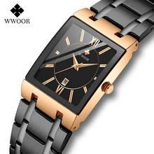 WWOOR Rose Gold Watch Women Square Quartz Waterproof Ladies Watches Top Brand Luxury Elegant Wrist Watch Female Relogio Feminino 2024 - купить недорого