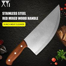 Xyj faca de corte de carne, lâmina afiada de 8 polegadas de largura e de aço inoxidável para corte de carne, machete e ferramenta de corte 2024 - compre barato