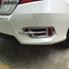 For Honda Civic 2016 2017 2018 Sedan ABS Chrome Front Foglight Eyebrow Strips Rear Fog Light Cover Trim Car Protect Accessories 2024 - buy cheap