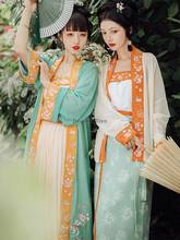 2022 hanfu women dress dance costume traditional chinese folk dress adult girl flower print elegant fairy stage wear performance 2024 - buy cheap