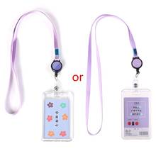 Transparent Acrylic Name Card Holder Retractable Cute Bank ID Card Cover Case High Quality 2024 - buy cheap