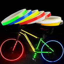 1cm*8m Car Styling Reflective Stripe Tape DIY Stickers Automotive  Bike Body Motorcycle Wheel Hub Stripe Decal Safety Warning 2024 - buy cheap