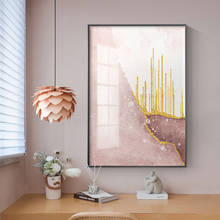 Nordic Abstract Golden Wall Art Canvas Posters Prints Watercolor Pink Gold Pictures Living Room Morden Print Unframed Poster 2024 - buy cheap