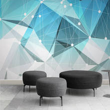 Papel de parede moderno 3d estéreo, geometria abstrata, adesivos para parede de sala de estar, quarto, tela à prova d'água, autoadesivo 2024 - compre barato