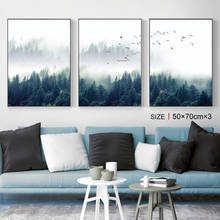 Nordic Fog Forest Landscape Wall Art HD Poster Print Canvas Painting Decorative For Living Room Home Decoration Print Poster 2024 - buy cheap