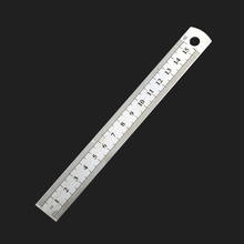 Regla recta de Metal de acero inoxidable para costura, herramienta de medición de doble cara de precisión, 15/20/30cm, 1 pieza 2024 - compra barato