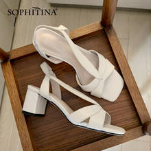 SOPHTINA Casual Elegant Sandals High Quality Genuine Leather Comfortable Sandals Square Toe Low-heel Anti-skid Women Shoes MO633 2024 - buy cheap