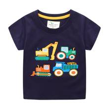 Boys Summer Tops Cars Excavator Print Casual Tees Fashion Baby Cotton T Shirts Kid Clothes 2024 - buy cheap
