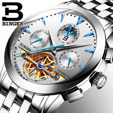 High End BINGER Mens Watches Top Brand luxury Tourbillon Mechanical Watch Men Automatic Waterproof Business Skeleton Sport Watch 2024 - buy cheap