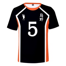 Camiseta con estampado 3D de Anime para hombre y mujer, ropa informal, salvaje, Haikyuu, voleibol, juvenil 2024 - compra barato