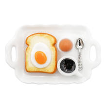 Odoria 1:12 Miniature Breakfast Egg Toast Coffee Mini Simulation Food Kitchen Set Dollhouse Accessories Doll House Decoration 2024 - buy cheap