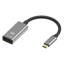 Cable portátil USB tipo C a Displayport 1,4, convertidor de vídeo 8K HD DP, Cable para hogar, oficina, ordenadores portátiles, dispositivos de PC 2024 - compra barato