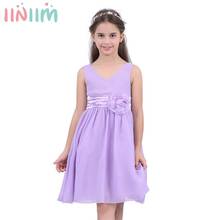 Iiniim crianças vestidos para meninas vestido de festa de verão vestidos de princesa floral da criança weeding roupas infantis 2024 - compre barato