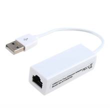 Adaptador ethernet usb 2.0 para rj45, placa de rede com fio para windows 7/8/10/xp, cabos de fibra ótica macho-macho 2024 - compre barato