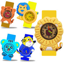Часы Детские с мультяшным тигром для мальчиков и девочек 1-15 лет 2024 - купить недорого