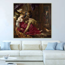 Citon Peter Paul Rubens《Samson And Delilah》Canvas Art Oil Painting Artwork Poster Decorative Picture Wall Decor Home Decoration 2024 - buy cheap